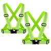 Running Reflective Vest Gear 2pcs, Lasport Reflective Adjustable Safety Vest, High Visible Reflective Belts Straps for Night Running, Walking, Cycling and X-Large view 1
