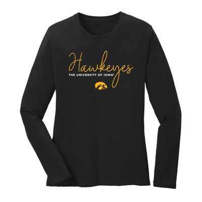 Underground Printing Iowa Thin Script WoLS Tee - LG - Black