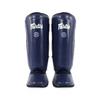 Fairtex SPK9 Youth Shin Guards PU Leather, Multi-Layered Foam Padding | Perfect for Muay Thai, Kickboxing, and Martial Arts. Ergonomic Fit with Hook and Loop Straps (Blue-10-12yrs) view 1
