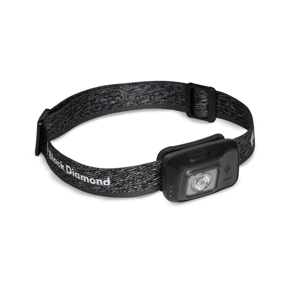 BLACK DIAMOND Astro 300-R Rechargeable Headlamp | 300 Lumens | Micro-USB Charging | Compact, Dimmable Light for Camping & Hiking | Graphite