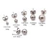 Medical Graded Titanium Black Color Ball Post Stud Earnings - Hypoallergenic For Sensitive Ears-Hipoalergnico para odos sen (Black 6 mm/ 0.24'') view 2