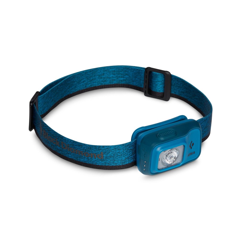 BLACK DIAMOND Astro 300-R Rechargeable Headlamp | 300 Lumens | Micro-USB Charging | Compact, Dimmable Light for Camping & Hiking | Azul
