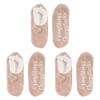 BambooMN Adult Women Soft Warm Cozy Fancy Yarn Slippers Non-Slip Lined Socks, Indoor Comfy House Slippers, Small, Peach, 3 Pairs view 2