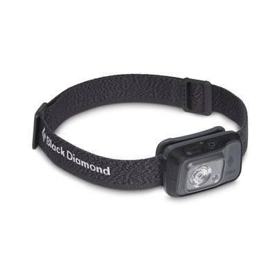 BLACK DIAMOND Cosmo 350-R Rechargeable Headlamp | 350 Lumens | Micro-USB Charging | Waterproof, Dimmable Light for Camping & Hiking | Graphite