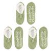 BambooMN Adult Women Soft Warm Cozy Fancy Yarn Slippers Non-Slip Lined Socks, Indoor Comfy House Slippers, Large, Sage, 3 Pairs view 2