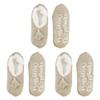 BambooMN Adult Women Soft Warm Cozy Fancy Yarn Slippers Non-Slip Lined Socks, Indoor Comfy House Slippers, X-Large, Taupe, 3 Pairs view 2