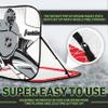 Franklin Sports Kids Portable Street Hockey Goal + Shooter Tutor Set - Pop Up Folding Net with Goalie Target Included - 2-in-1 Goal Set view 3