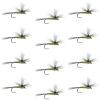 The Fly Fishing Place Parachute Blue Winged Olive BWO Classic Trout Dry Fly Fishing Flies - Set of 12 Flies Size 18 - One Dozen view 1