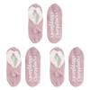 BambooMN Adult Women Soft Warm Cozy Fancy Yarn Slippers Non-Slip Lined Socks, Indoor Comfy House Slippers, Small, Pink, 3 Pairs view 2