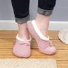 BambooMN Adult Women Soft Warm Cozy Fancy Yarn Slippers Non-Slip Lined Socks, Indoor Comfy House Slippers, Small, Pink, 3 Pairs view 3