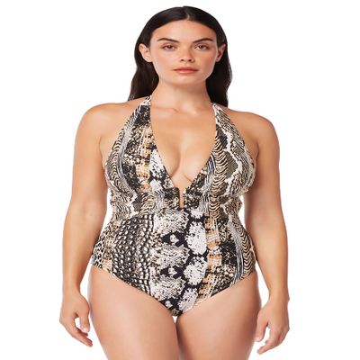 Bleu Rod Beattie Walk On The Wild Side Halter One-Piece Natural 4