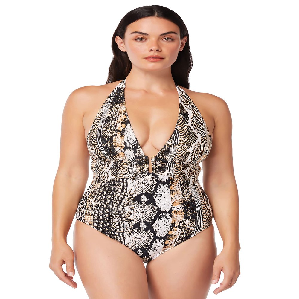 Bleu Rod Beattie Walk On The Wild Side Halter One-Piece Natural 4