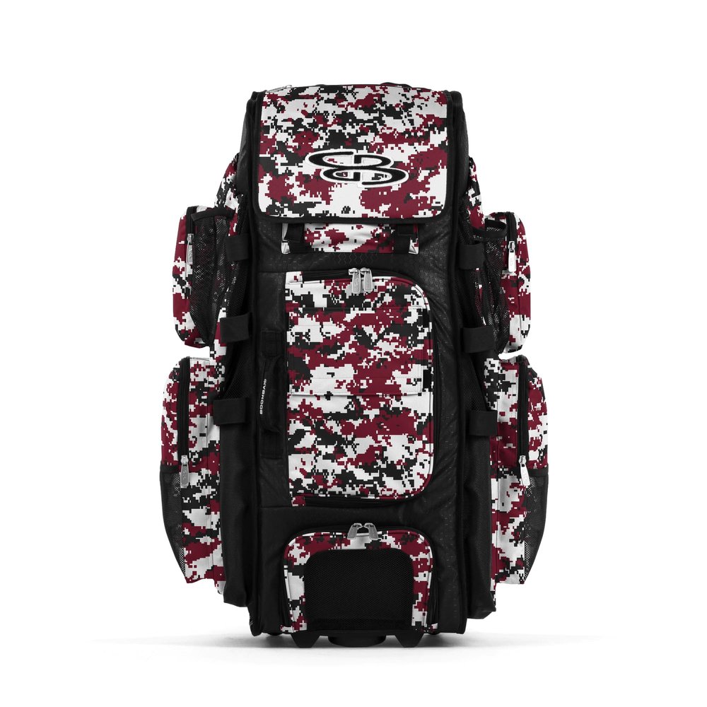 Boombah Rolling Superpack XL Digital Camo Black/Cardinal