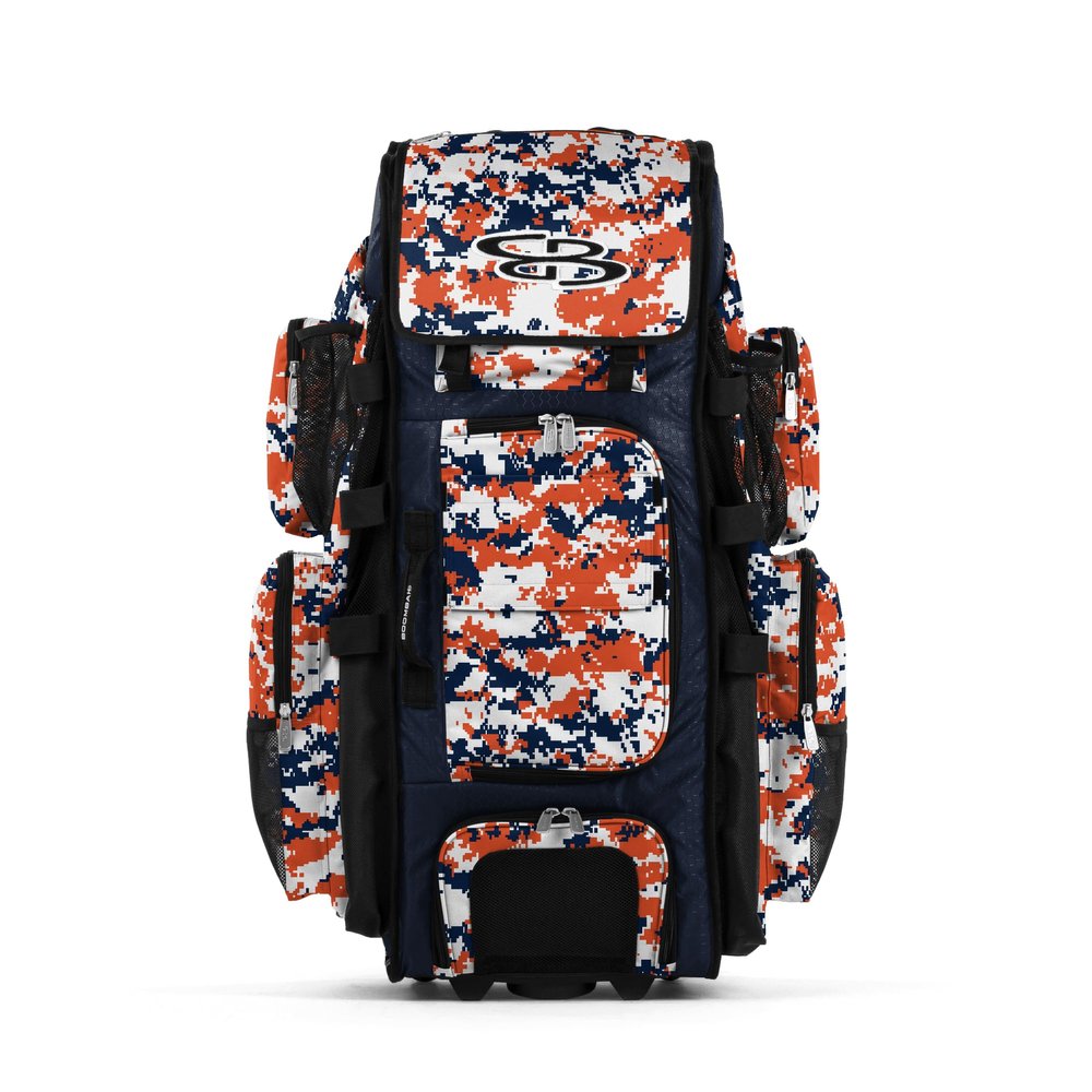 Boombah Rolling Superpack XL Digital Camo Navy/Orange