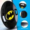 Slippery Racer Downhill Pro Heavy Duty Cold Weather Batman Adults and Kids Plastic Saucer Disc Snow Sled with Handles, Black (3 Pack) view 3