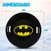 Slippery Racer Downhill Pro Heavy Duty Cold Weather Batman Adults and Kids Plastic Saucer Disc Snow Sled with Handles, Black (3 Pack) view 4