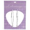 Dicksons Petal Cross Dangle Charm Women's One Size Silver Plated Everyday Hoop Earrings on Presentation Card view 4