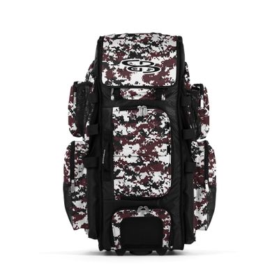 Boombah Rolling Superpack XL Digital Camo Black/Maroon