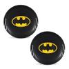 Slippery Racer ProDisc 26 Inch Heavy Duty Aluminum Iron Metal Kids Batman Saucer Snow Sled with Dual Riveted Soft Grip Rope Handles, Black (2 Pack) view 1