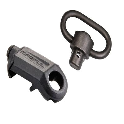 Magpul MAG337 RSA QD Rail Sling Bundle with MAG540 Black Push Button Quick-Detach Swivel for 2-Point Sling