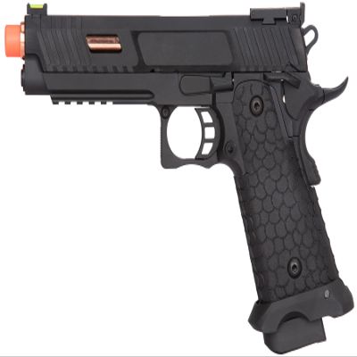 KLI Airsoft 1911 Hicapa Baba Yaga Green Gas/CO2 Blowback Airsoft Pistol- Color Black (Green Gas)