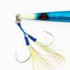 Jigs R Us Razor Blue Glow 250g Rigged with Top and Bottom Dual Assist Hooks. view 3