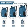 4Monster Hiking Daypack,Water Resistant Lightweight Packable Backpack for Travel Camping Outdoor (Blue, 32L) view 2