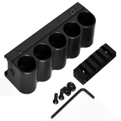 Trinity 5-Shell Side Saddle Holder for Kel-Tec KS7 Aluminum Picatinny Mounted 12 Gauge Shell Carrier Black
