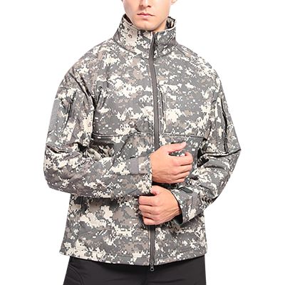 tuduoms Camouflage Tactical Jacket Men's Waterproof Softshell Hooded Fleece Coat Lightweight Military Hunting Jacket
