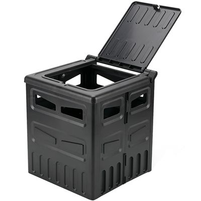 Car Toilet Seat Outdoor Portable Square Car Potty, Foldable Mobile Emergency Toilet for Men and Women, Fishing Excursion (Color : Black, Size : 27 * 27 * 31cm)