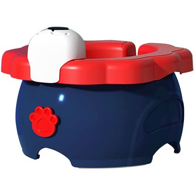 Car Toilet Seat Outdoor Portable Cute Lion Shape Car Commode, Foldable Toilets for Boys and Girls, Suitable for 1-6 Years Old, Load-Bearing 75kg (Color : Blue, Size : 23 * 22 * 12.5cm)