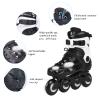 Roller Blades,Inline Skates for Men,Women Fitness Rollerblades Outdoor,Speed Racing Roller Skates for Adult,Beginners,Unisex (White, Men8.5/Women9) view 2