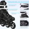 Roller Blades,Inline Skates for Men,Women Fitness Rollerblades Outdoor,Speed Racing Roller Skates for Adult,Beginners,Unisex (White, Men8.5/Women9) view 3