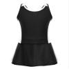 Loodgao Kids Girls 2 Piece Tracksuit Tank Top and Tennis Skirt with Built-in-Shorts Athletic Golf Dress Activewear Black 6 view 1