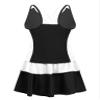 Loodgao Kids Girls 2 Piece Tracksuit Tank Top and Tennis Skirt with Built-in-Shorts Athletic Golf Dress Activewear Black 6 view 2