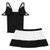 Loodgao Kids Girls 2 Piece Tracksuit Tank Top and Tennis Skirt with Built-in-Shorts Athletic Golf Dress Activewear Black 6 view 4