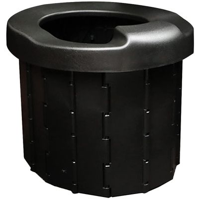 Car Toilet for Women Foldable for Outdoor Travel Car Commode, Portable ABS Plastic Storage Stool Trash Can, Load-Bearing 150kg (Color : Black, Size : 30.5 * 26 * 37.5cm)