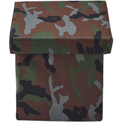 Car Toilet for Women Outdoor Travel Square with Cover Car Commode, Portable Folding Oxford Cloth Trash Can, Traffic Jam (Color : Camouflage, Size : 32.5 * 31cm)