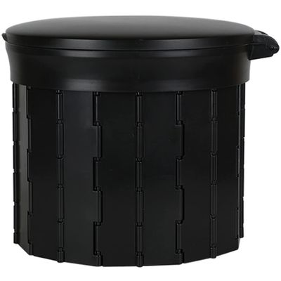Car Toilet Seat Outdoor Portable ABS Car Commode, Camping Emergency Foldable Toilet, Duckbill Lid, Load-Bearing 150kg (Color : Black, Size : 39 * 29 * 31cm)