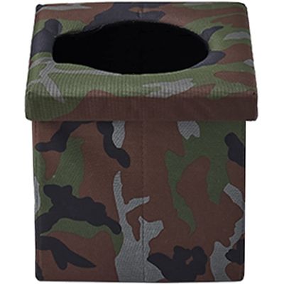 Car Toilet for Women Outdoor Travel Square with Cover Car Commode, Portable Folding Oxford Cloth Trash Can, Traffic Jam (Color : Camouflage, Size : 31 * 29cm)