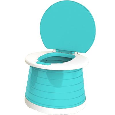 Car Toilet Seat Outdoor Portable Boy and Girl with Cover Car Potty, Camping Trip Foldable PP Urinal Tool, Load-Bearing 30kg (Color : Green, Size : 24 * 17cm)