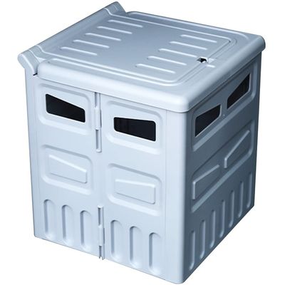 Car Toilet Seat Outdoor Portable Square Car Potty, Foldable Mobile Emergency Toilet for Men and Women, Fishing Excursion (Color : Gray, Size : 27 * 27 * 31cm)