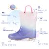 EUXTERPA Toddler Kids Light-Up Rain Boots, Gradient, Little Kid Size 12 view 3