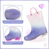 EUXTERPA Toddler Kids Light-Up Rain Boots, Gradient, Little Kid Size 12 view 4