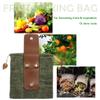 ASENIE Foraging Bag Waxed Canvas Collapsible Outdoor Camping Foraging Pouch Mushroom Storage Water Resistant Leather Bushcraft Belt Tinder Dump Pouchs Brown for Travel Camping Hiking Bag Only (Green) view 2