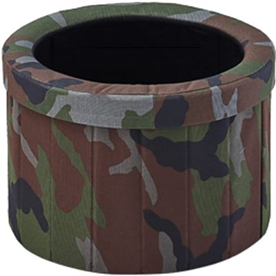 Car Toilet Seat Portable Oval Oxford Cloth Car Potty, Foldable Storage Bench for Rowing and Hiking, Respond to Emergencies (Color : Camouflage, Size : 38 * 31 * 30cm)