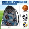 Shappy 4 Packs Extra Large Sport Ball Bag 30 x 40 Mesh Soccer Bag view 2