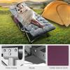 ABORON Folding Camping Cot W/Mat for Adults, Heavy Duty Outdoor Bed with Carry Bag,1200 D Layer Oxford Travel Camp Cots view 2