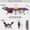 ABORON Folding Camping Cot W/Mat for Adults, Heavy Duty Outdoor Bed with Carry Bag,1200 D Layer Oxford Travel Camp Cots view 4