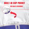 Adult Baseball Sliding Shorts with Cup Pocket, Foam Padded, White (NO Cup) (L) view 3
